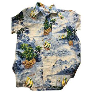 Vintage Bongo Beachwear Gene Montesano Hawaiian Shirt Tropical USA Size M Rare